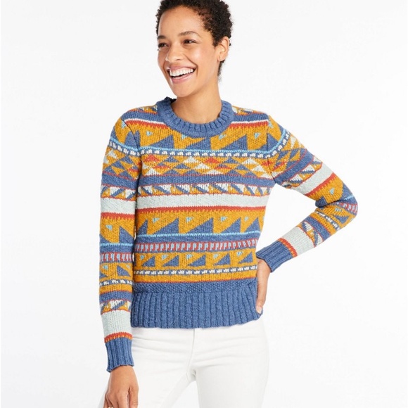 Signature Cotton Slub Sweater, Pattern NWOT‎ - Picture 7 of 7